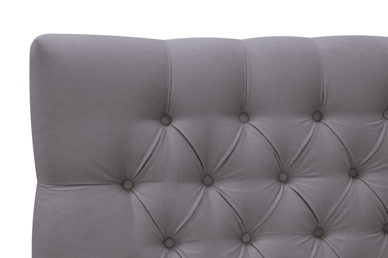 Hilton lyx Komplett Sängpaket 180x200 cm Kontinentalsäng med knappad sänggavel - Grå - Möbler - Säng - Komplett sängpaket