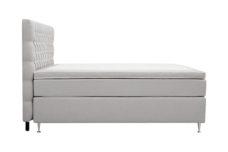 Hilton lyx Komplett Sängpaket 180x200 cm Kontinentalsäng med knappad sänggavel - Grå - Möbler - Säng - Komplett sängpaket