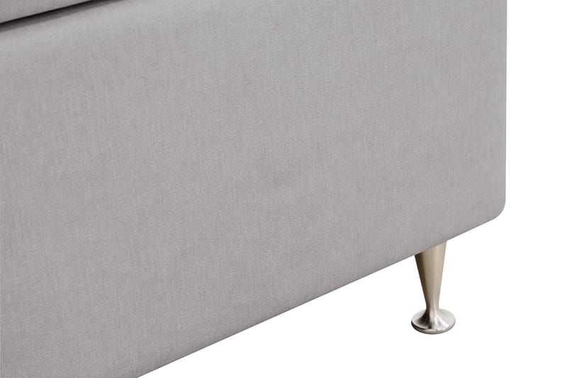 Hilton lyx Komplett Sängpaket 180x200 cm Kontinentalsäng med knappad sänggavel - Grå - Möbler - Säng - Komplett sängpaket
