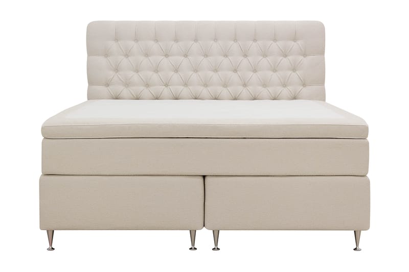 Hilton lyx Komplett Sängpaket 180x200 cm Kontinentalsäng med knappad sänggavel - Ivory - Möbler - Säng - Komplett sängpaket