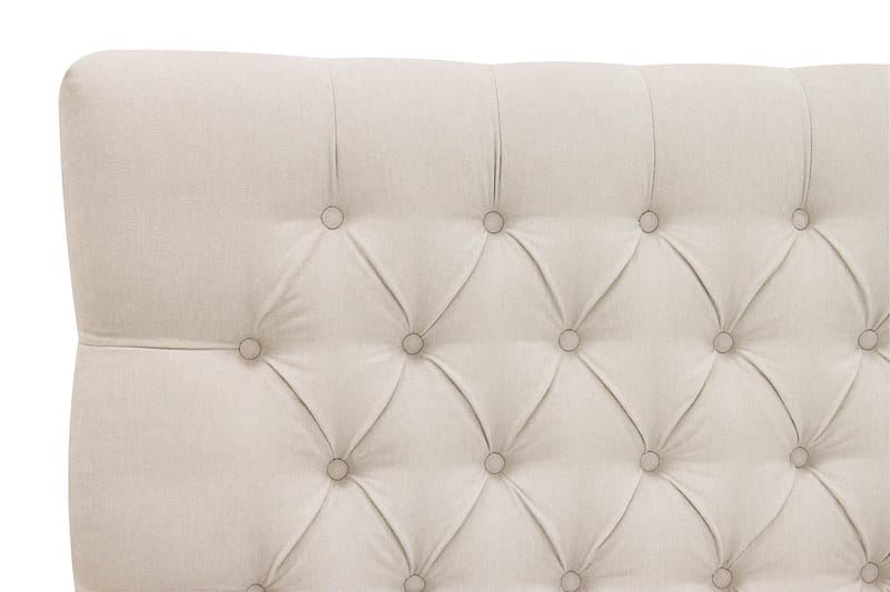 Hilton lyx Komplett Sängpaket 180x200 cm Kontinentalsäng med knappad sänggavel - Ljusbeige - Möbler - Säng - Komplett sängpaket