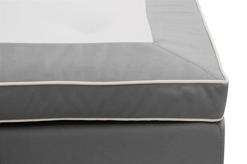 Hilton lyx Komplett Sängpaket 180x200 cm Kontinentalsäng med knappad sänggavel - Ljusgrå - Möbler - Säng - Komplett sängpaket