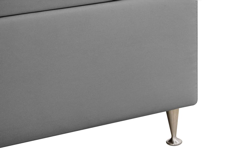 Hilton lyx Komplett Sängpaket 180x200 cm Kontinentalsäng med knappad sänggavel - Ljusgrå - Möbler - Säng - Komplett sängpaket