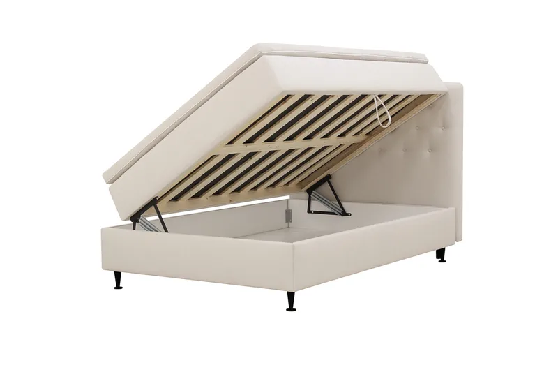 Hilton Plus Komplett Sängpaket med Förvaring 120x200 cm - Ljusbeige - Möbler - Säng - Kontinentalsäng
