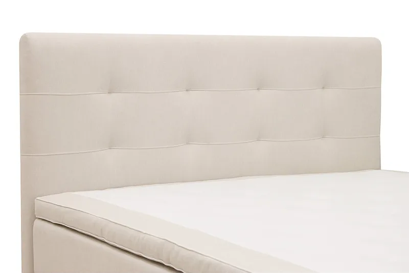 Hilton Premium Komplett Sängpaket 160x200 cm Kontinentalsäng med Sänggavel - Ljusbeige Tyg - Möbler - Säng - Kontinentalsäng