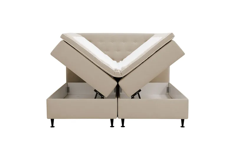 Hilton Plus Komplett Sängpaket med Förvaring 160x200 cm - Beige - Möbler - Säng - Kontinentalsäng