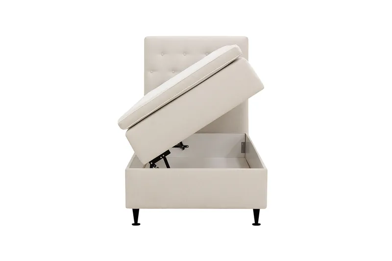 Hilton Plus Komplett Sängpaket med Förvaring 90x200 cm - Ljusbeige - Möbler - Säng - Kontinentalsäng