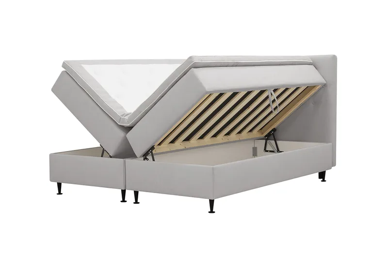 Hilton Plus Komplett Sängpaket med Förvaring 160x200 cm - Grå - Möbler - Säng - Kontinentalsäng