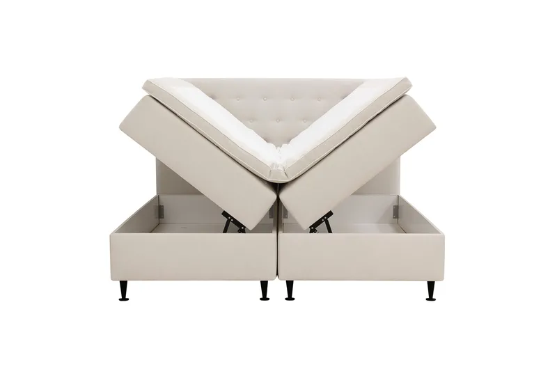 Hilton Plus Komplett Sängpaket med Förvaring 180x200 cm - Ljusbeige - Möbler - Säng - Kontinentalsäng