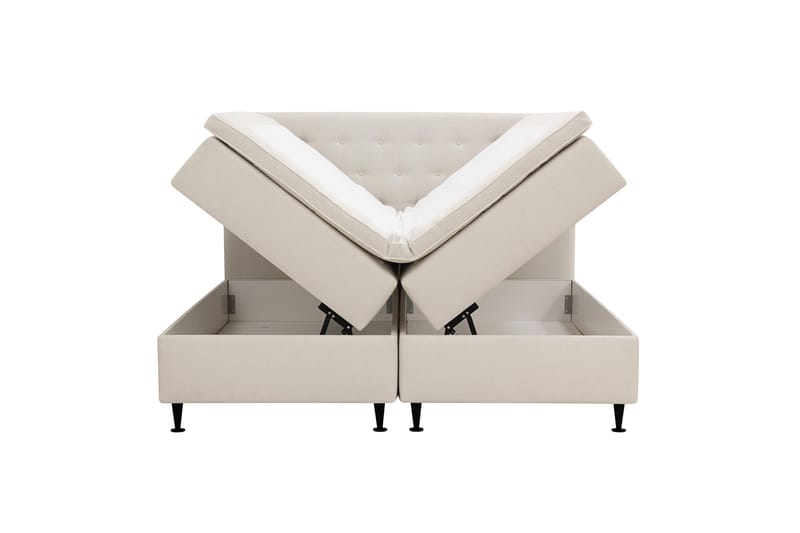 Hilton Plus Komplett Sängpaket med Förvaring 160x200 cm - Ljusbeige - Möbler - Säng - Kontinentalsäng