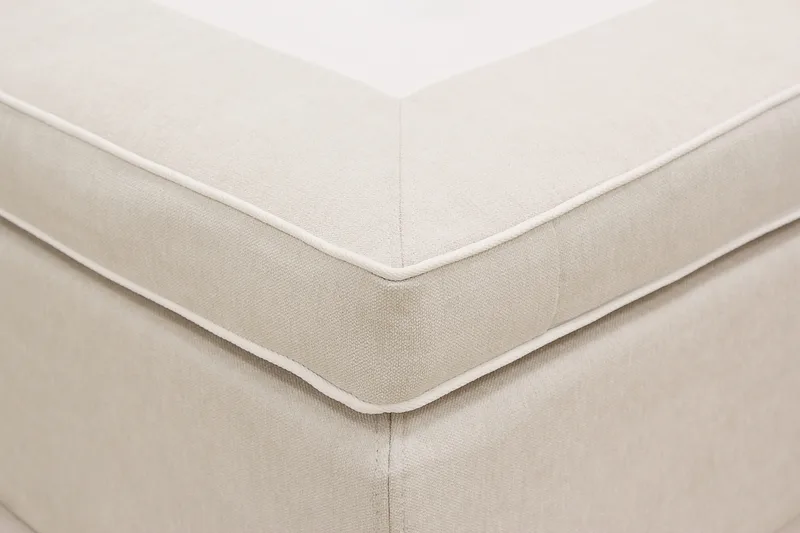 Hilton Premium Komplett Sängpaket 160x200 cm Kontinentalsäng med Sänggavel - Ljusbeige Tyg - Möbler - Säng - Kontinentalsäng