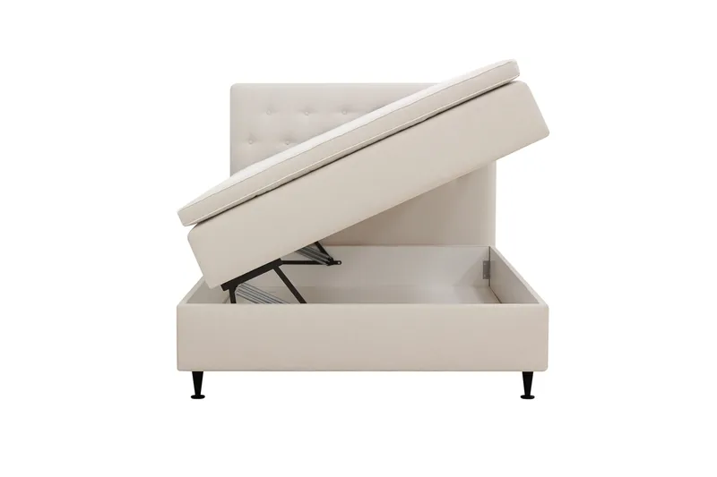 Hilton Plus Komplett Sängpaket med Förvaring 120x200 cm - Ljusbeige - Möbler - Säng - Kontinentalsäng