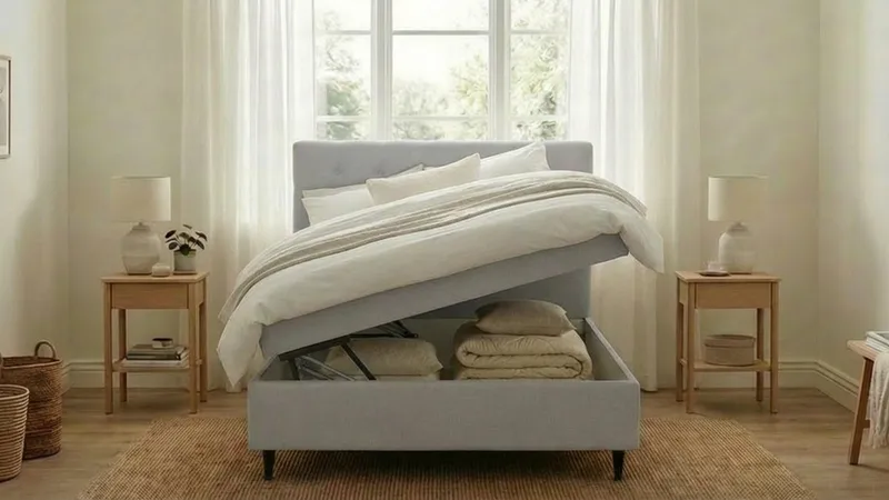 Hilton Plus Komplett Sängpaket med Förvaring 140x200 cm - Grå - Möbler - Säng - Kontinentalsäng