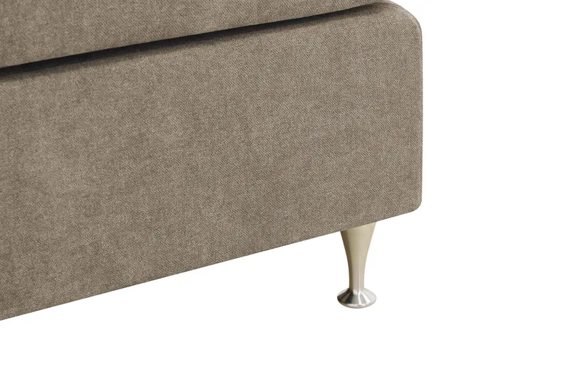 Hilton Premium Komplett Sängpaket 160x200 cm Kontinentalsäng med Sänggavel - Ljusbrun Tyg - Möbler - Säng - Kontinentalsäng