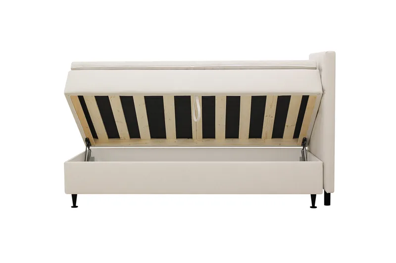 Hilton Plus Komplett Sängpaket med Förvaring 90x200 cm - Ljusbeige - Möbler - Säng - Kontinentalsäng