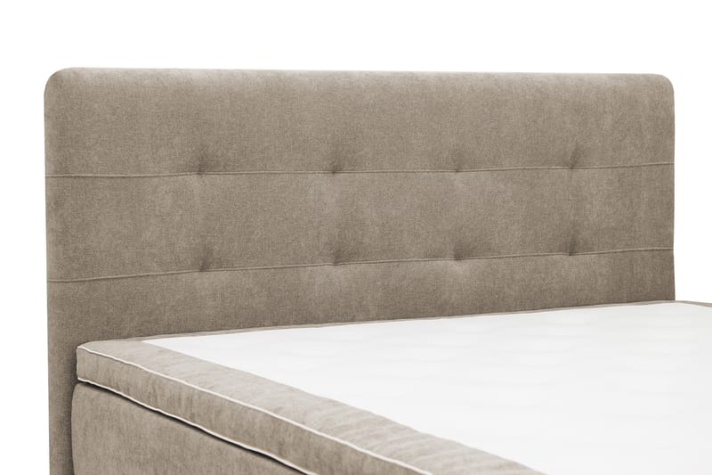 Hilton Premium Komplett Sängpaket 180x200 cm Kontinentalsäng med Sänggavel - Ljusbrun Tyg - Möbler - Säng - Kontinentalsäng