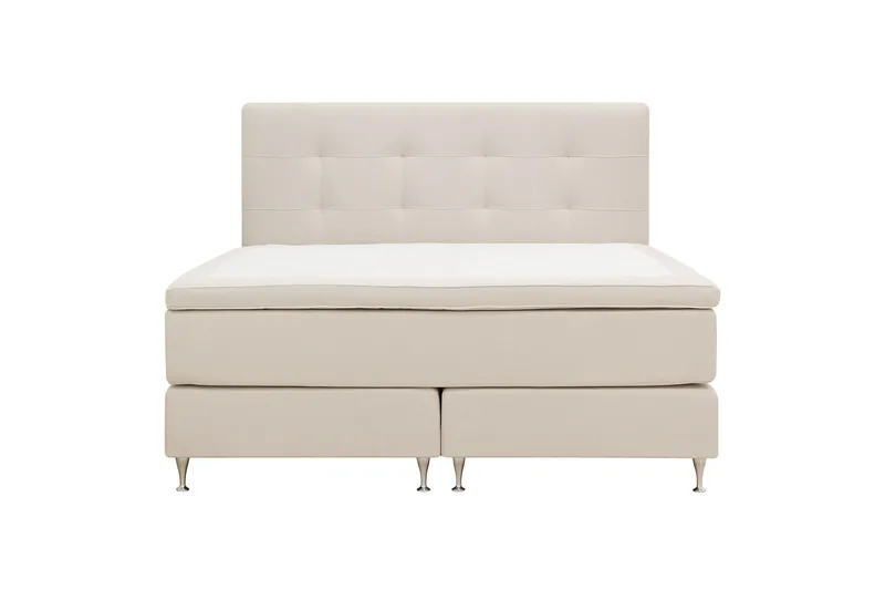 Hilton Premium Kontinentalsäng 160x200 cm - Ljusbeige Tyg - Möbler - Säng - Kontinentalsäng