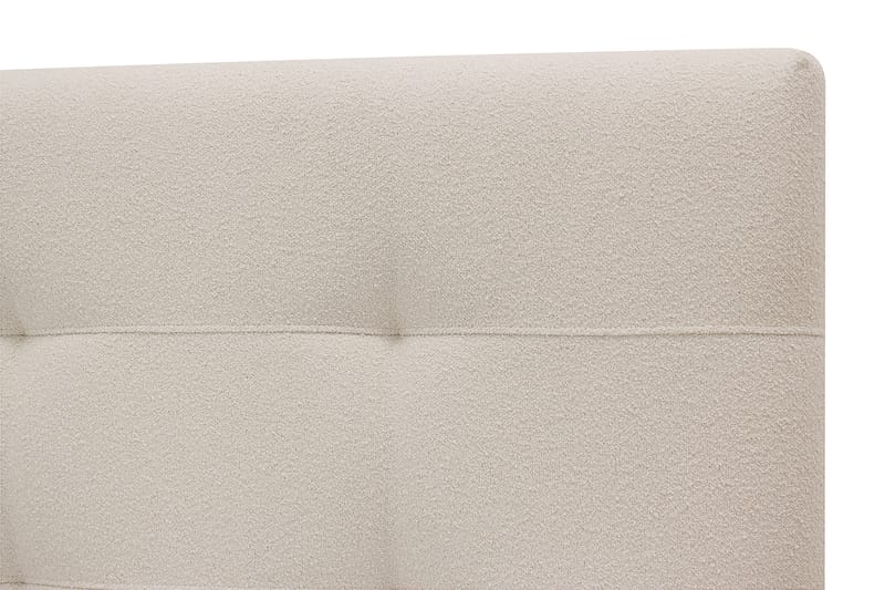 Hilton Premium Komplett Sängpaket 160x200 cm Kontinentalsäng med Sänggavel - Ljusbeige Bouclé - Möbler - Säng - Kontinentalsäng