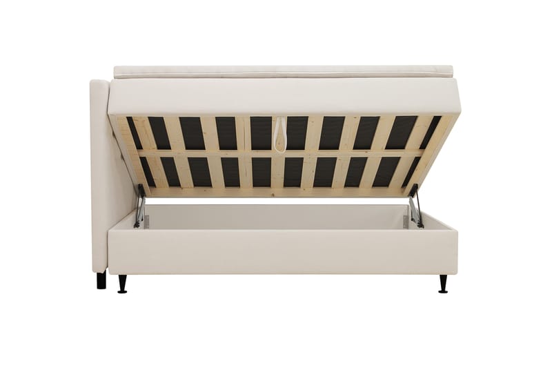 Hilton Plus Komplett Sängpaket med Förvaring 120x200 cm - Ljusbeige - Möbler - Säng - Kontinentalsäng