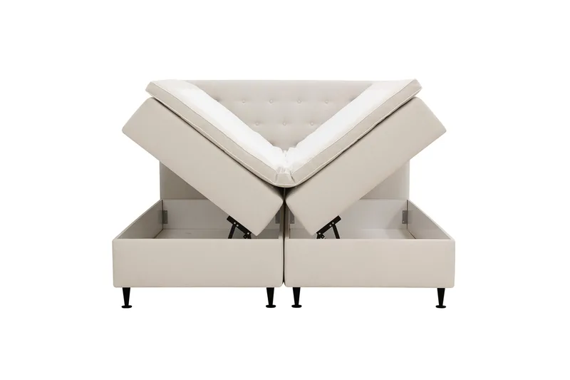 Hilton Plus Komplett Sängpaket med Förvaring 160x200 cm - Ljusbeige - Möbler - Säng - Kontinentalsäng
