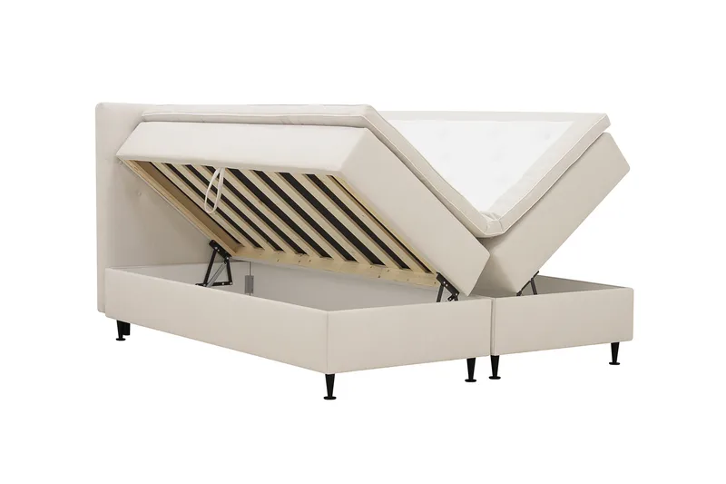 Hilton Plus Komplett Sängpaket med Förvaring 160x200 cm - Ljusbeige - Möbler - Säng - Kontinentalsäng
