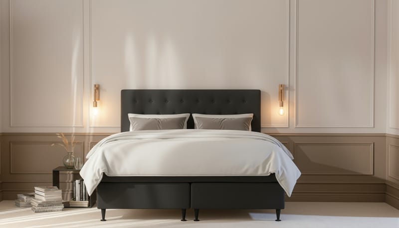 Hilton Plus Komplett Sängpaket 180x200 cm - Antracit - Möbler - Säng - Komplett sängpaket