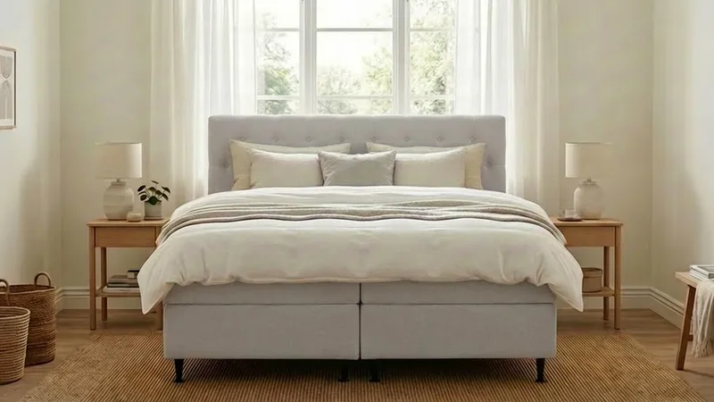 Hilton Plus Komplett Sängpaket med Förvaring 160x200 cm - Grå - Möbler - Säng - Kontinentalsäng