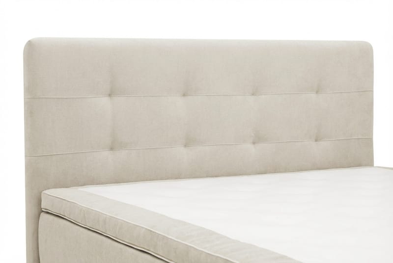 Hilton Premium Komplett Sängpaket 160x200 cm Kontinentalsäng med Sänggavel - Beige Tyg - Möbler - Säng - Kontinentalsäng