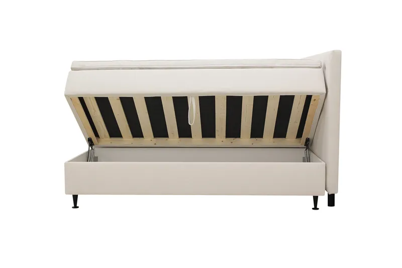 Hilton Plus Komplett Sängpaket med Förvaring 160x200 cm - Ljusbeige - Möbler - Säng - Kontinentalsäng