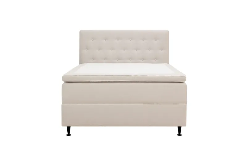 Hilton Plus Komplett Sängpaket med Förvaring 140x200 cm, Ljusbeige