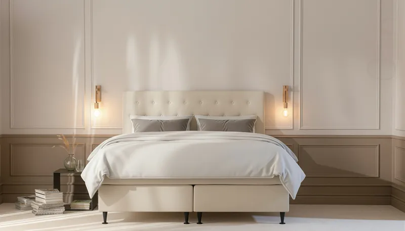 Hilton Plus Komplett Sängpaket 180x200 cm - Ljusbeige - Möbler - Säng - Komplett sängpaket