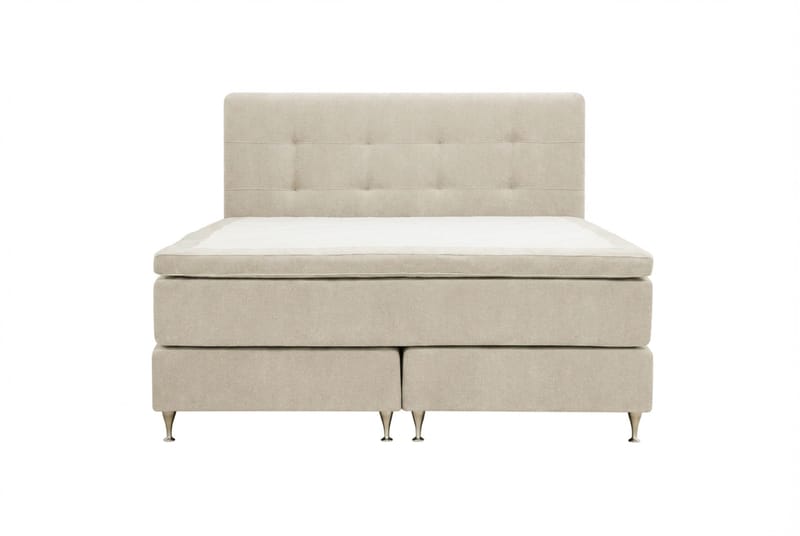 Hilton Premium Komplett Sängpaket 180x200 cm Kontinentalsäng med Sänggavel - Beige Tyg - Möbler - Säng - Kontinentalsäng