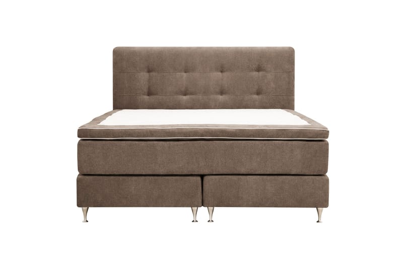 Hilton Premium Komplett Sängpaket 180x200 cm Kontinentalsäng med Sänggavel - Brun Tyg - Möbler - Säng - Kontinentalsäng
