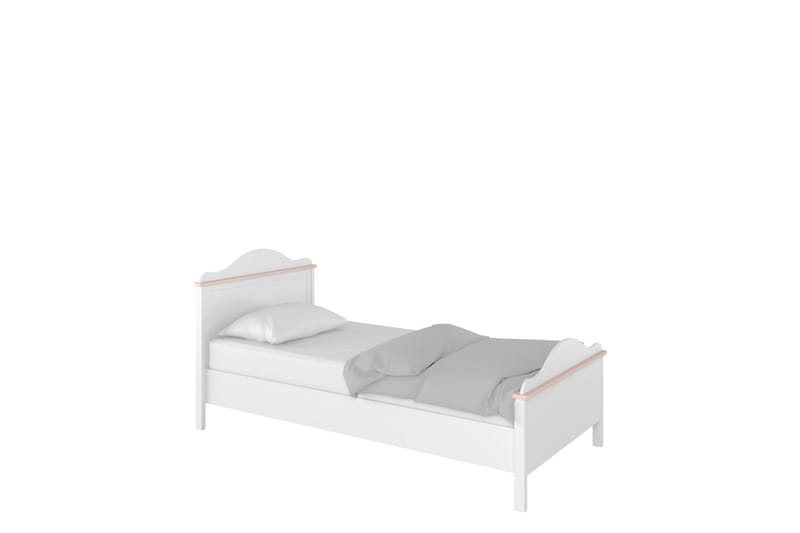 Hilts Sängram 90x200 cm, Vit/Rosa