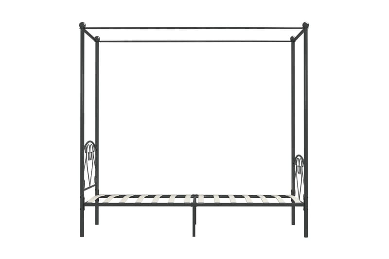 Himmelsäng grå metall 120x200 cm - Grå - Möbler - Säng - Himmelsäng