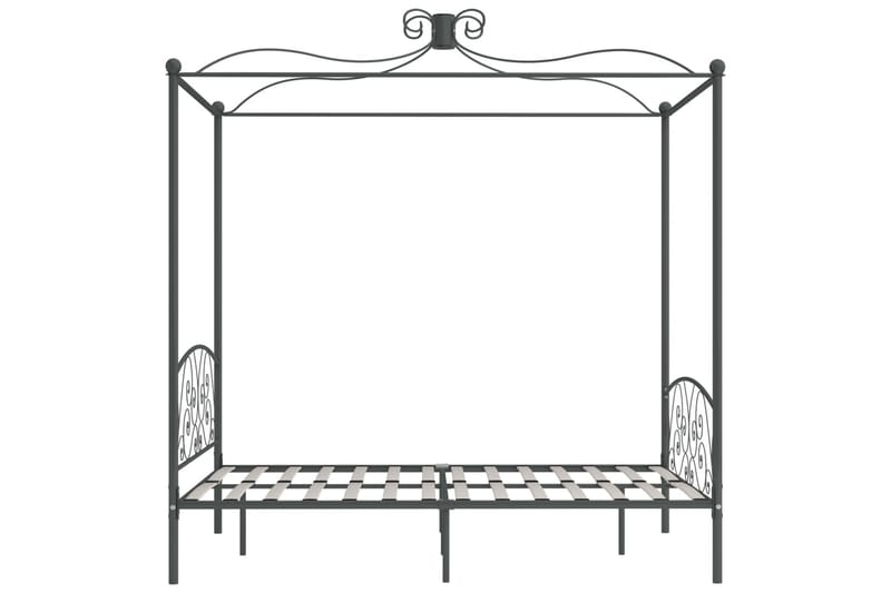 Himmelsäng grå metall 120x200 cm - Grå - Möbler - Säng - Himmelsäng