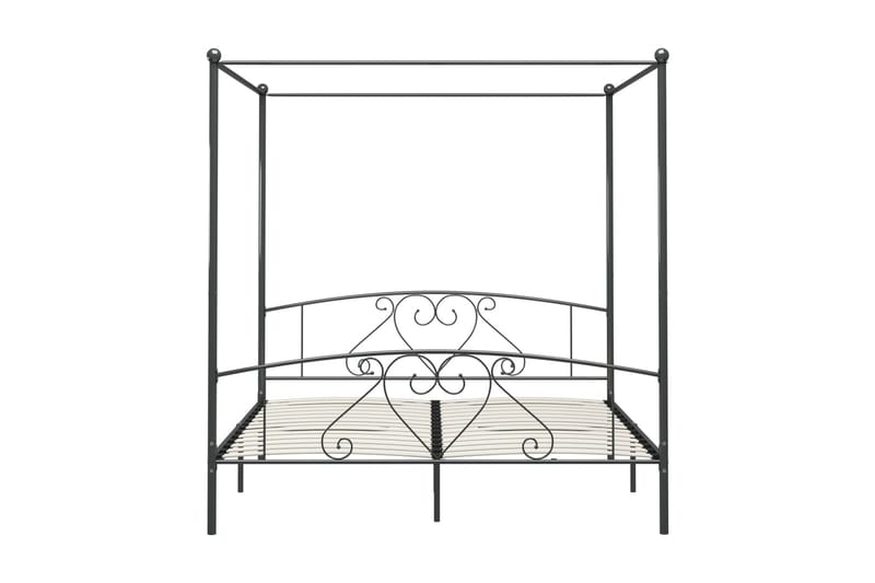 Himmelsäng grå metall 200x200 cm - Grå - Möbler - Säng - Himmelsäng