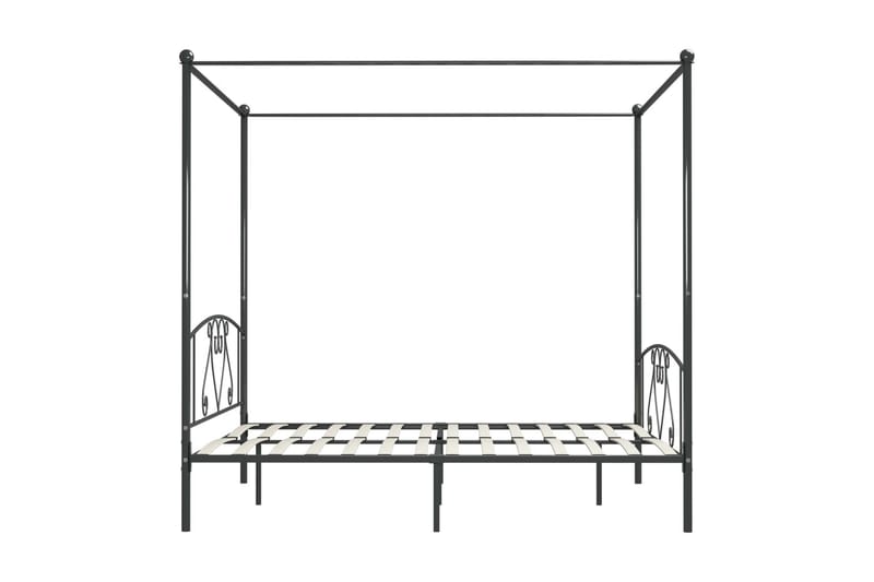 Himmelsäng grå metall 200x200 cm - Grå - Möbler - Säng - Himmelsäng