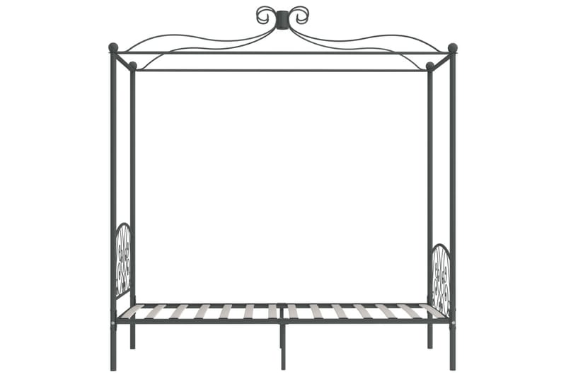 Himmelsäng grå metall 90x200 cm - Grå - Möbler - Säng - Himmelsäng