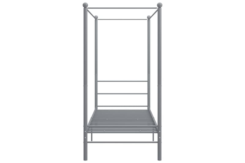 Himmelsäng grå metall 90x200 cm - Grå - Möbler - Säng - Himmelsäng