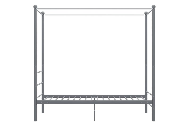 Himmelsäng grå metall 90x200 cm - Grå - Möbler - Säng - Himmelsäng