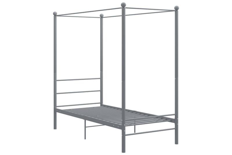 Himmelsäng grå metall 90x200 cm - Grå - Möbler - Säng - Himmelsäng