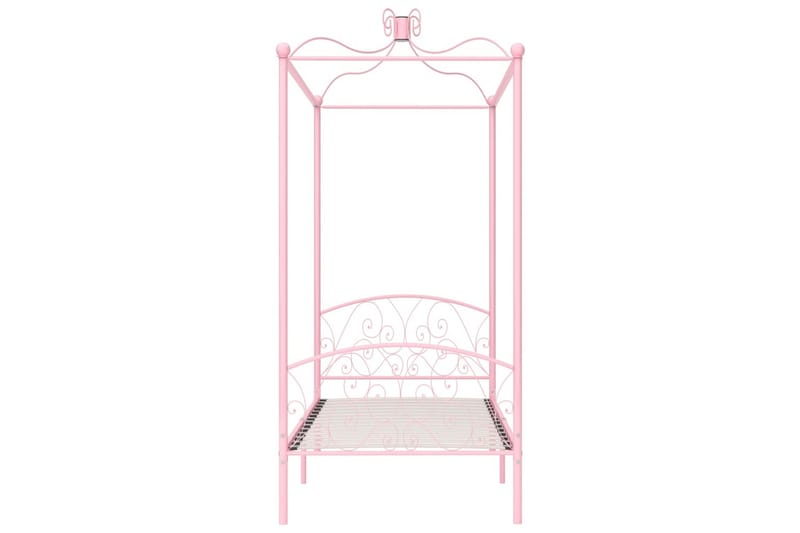 Himmelsäng rosa metall 100x200 cm - Rosa - Möbler - Säng - Himmelsäng