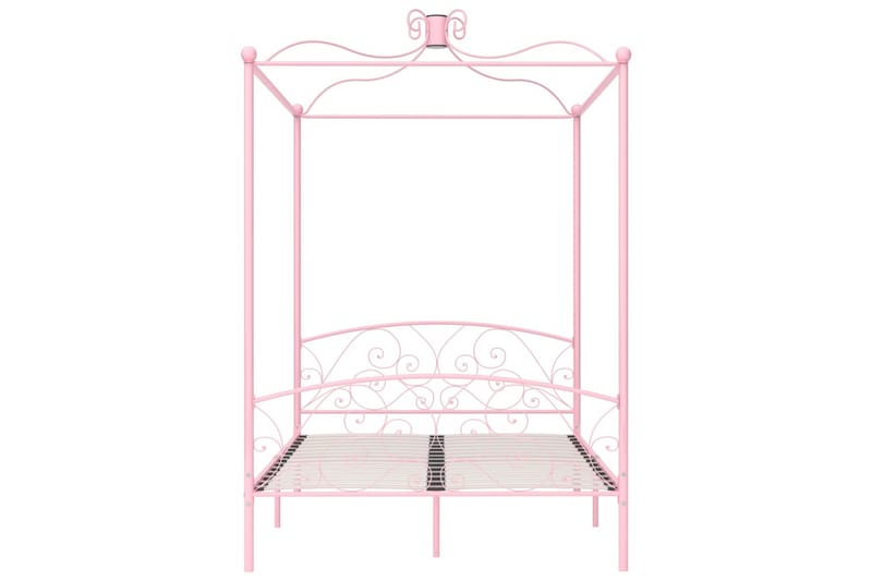 Himmelsäng rosa metall 140x200 cm - Rosa - Möbler - Säng - Himmelsäng