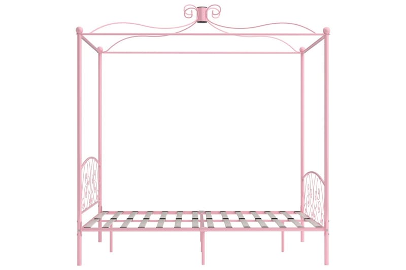 Himmelsäng rosa metall 140x200 cm - Rosa - Möbler - Säng - Himmelsäng