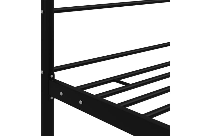 Himmelsäng svart metall 100x200 cm - Svart - Möbler - Säng - Himmelsäng