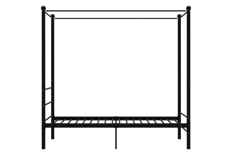 Himmelsäng svart metall 100x200 cm - Svart - Möbler - Säng - Himmelsäng