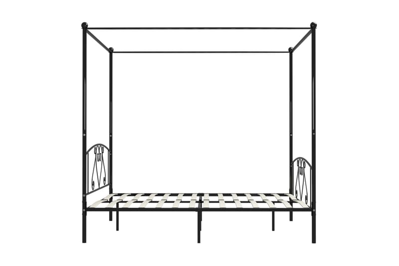 Himmelsäng svart metall 180x200 cm - Svart - Himmelsäng