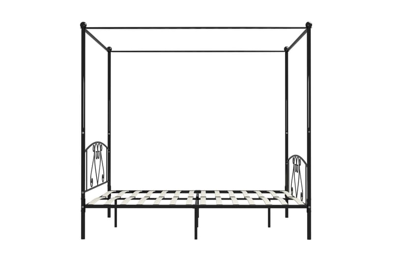 Himmelsäng svart metall 200x200 cm - Svart - Möbler - Säng - Himmelsäng