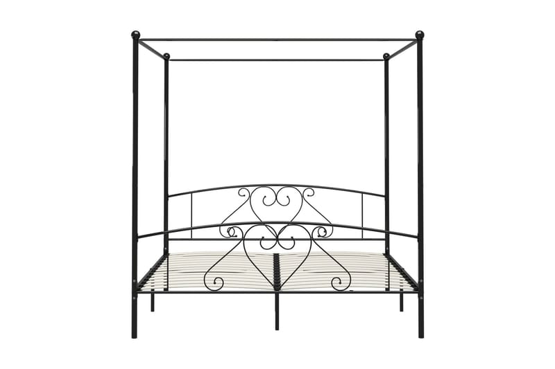 Himmelsäng svart metall 200x200 cm - Svart - Himmelsäng